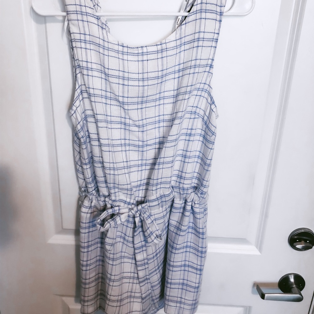Open back, plaid summer romper